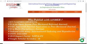 International Journal of Science Management and Engineering Research