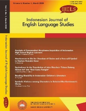 Indonesian Journal of English Language Studies (IJELS)