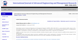 International Journal of Advanced Engineering and Management Research