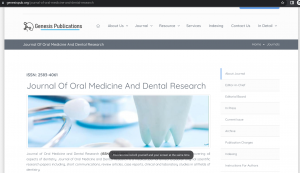 Journal Of Oral Medicine And Dental Research