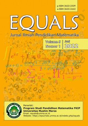 Equals : Jurnal Ilmiah Pendidikan Matematika