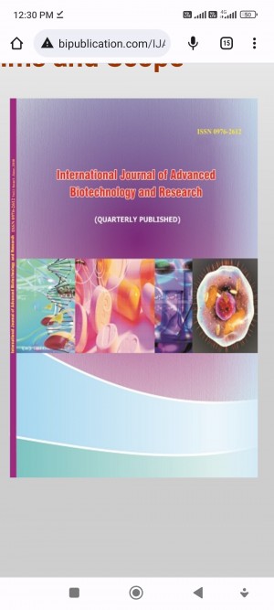 International journal of advanced biotechnology and research