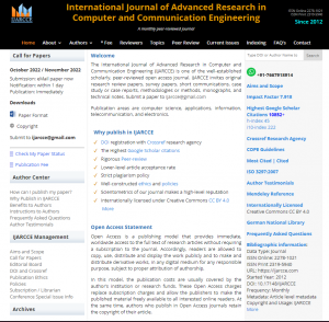 International Journal of Advanced Research in Computer and Communication Engineering