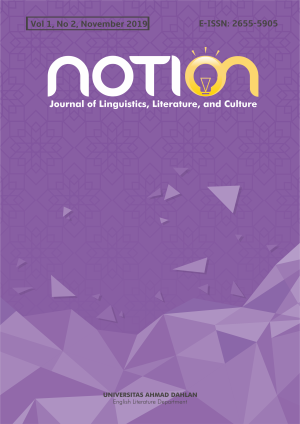 NOTION: Journal of LInguistics, Literature, and Culture
