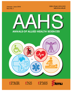 Annals of Allied Health Sciences