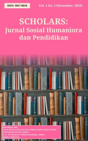 SCHOLARS: Jurnal Sosial Humaniora dan Pendidikan