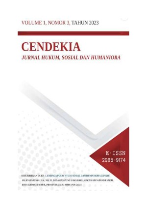 Cendekia: Jurnal Hukum, Sosial dan Humaniora