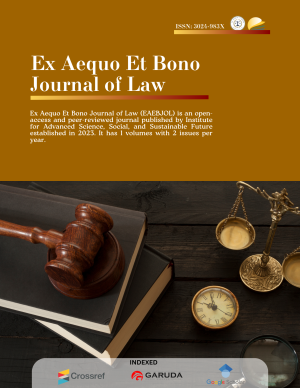 Ex Aequo Et Bono Journal of Law (EAEBJOL)