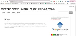 Scientific Digest: Journal of Applied Engineering