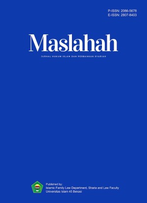 Maslahah : Jurnal Hukum Islam dan Perbankan Syariah