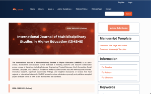 International Journal of Multidisciplinary Studies in Higher Education
