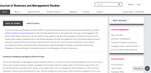 Journal of Business and Management Studies